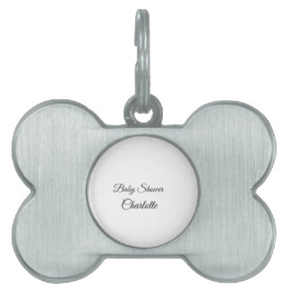 Médaillons Pour Animaux Domestiques SIMPLE MINIMAL.CUTIE ADD NAME BABY baby shower Thr