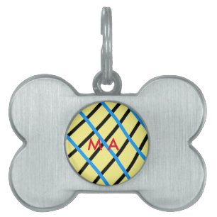 Médaillons Pour Animaux Domestiques Simple monogramme ajouter votre nom lettre man min