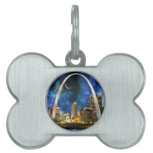 Médaillons Pour Animaux Domestiques Spacey St. Louis Skyline