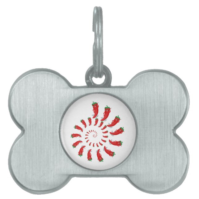 Médaillons Pour Animaux Domestiques Spirale de Pepper Diva Rouge (Devant)