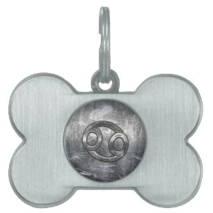 Médaillons Pour Animaux Domestiques Style industriel de symbole de zodiaque de Cancer