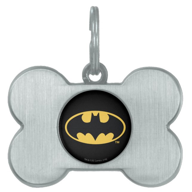 Médaillons Pour Animaux Domestiques Symbole Batman | Logo ovale (Devant)