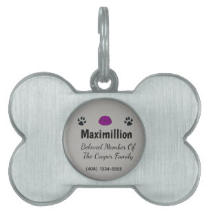 Médaillons Pour Animaux Domestiques Tag de chien Bowl et de chien pattes animal de com