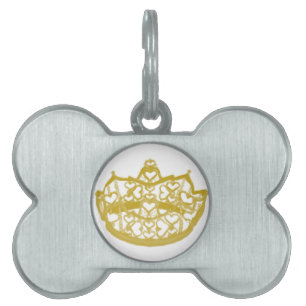Médaillons Pour Animaux Domestiques Tag de l'animal de compagnie Crown of Hearts par K