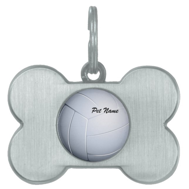 Médaillons Pour Animaux Domestiques Tag de l'animal de compagnie de volleyball Modèle (Devant)