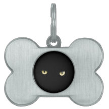 Tag de l'animal de compagnie Halloween Black Cat E