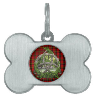 Médaillons Pour Animaux Domestiques Trinité de Celtic de tartan de Wallace de clan