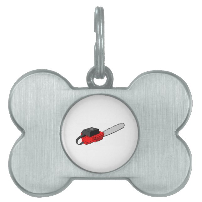 Médaillons Pour Animaux Domestiques Tronçonneuse (Devant)