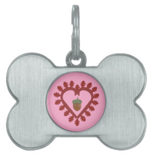 Médaillons Pour Animaux Domestiques Valentines Day Love Heart Acorn