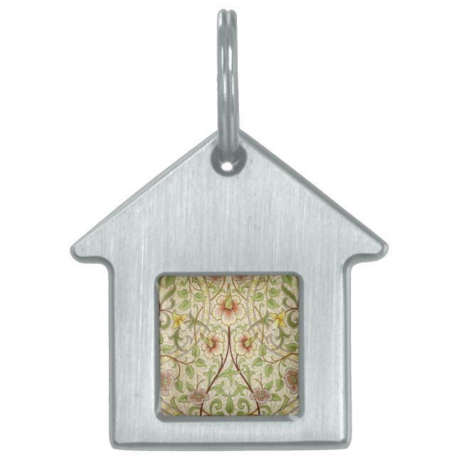 Médaillons Pour Animaux Domestiques William Morris Daffodil Fond d'écran classique (Devant)