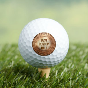 Medal Custom 3D Realistic Editable Foil Bronze Golf Balls