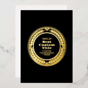 Medal Custom 3D Realistic Editable Foil Gold