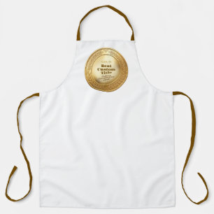 Medal Custom 3D Realistic Editable Foil Gold Apron