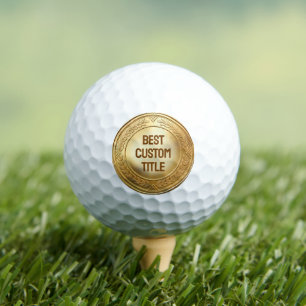 Medal Custom 3D Realistic Editable Foil Gold Golf Balls