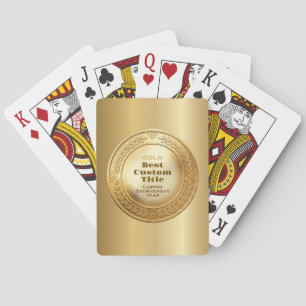 Medal Custom 3D Realistic Editable Foil Gold Playing Cards