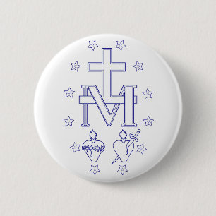 Medal of Our Lady of Graces 2 Inch Round Button