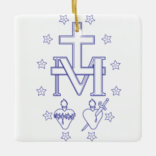 Medal of Our Lady of Graces Ceramic Ornament