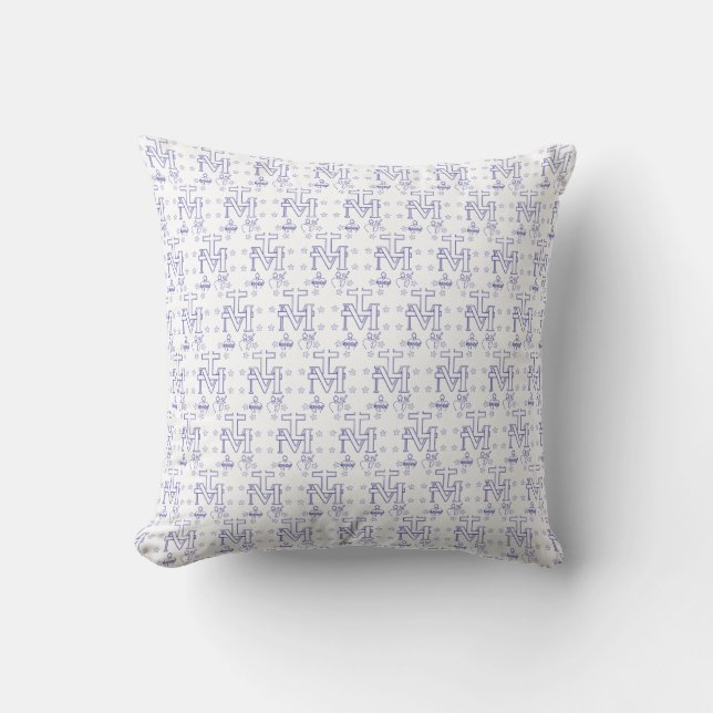 Medal of Our Lady of Graces Throw Pillow (Front)