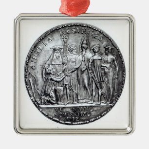 Medal struck by Pope Julius III Metal Ornament