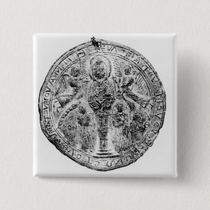 Medallion decorated in the cloisonne technique 2 inch square button
