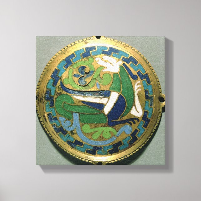 Medallion depicting a dragon, French, from Conques Canvas Print (Front)