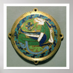 Medallion depicting a dragon, French, from Conques Poster