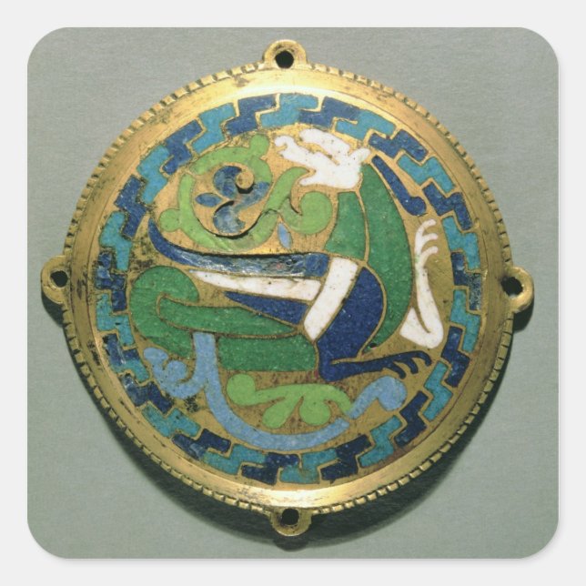 Medallion depicting a dragon, French, from Conques Square Sticker (Front)