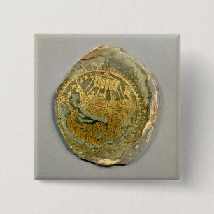 Medallion depicting Jonah and the whale, Roman, 4t 2 Inch Square Button