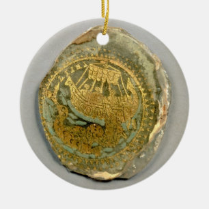Medallion depicting Jonah and the whale, Roman, 4t Ceramic Ornament