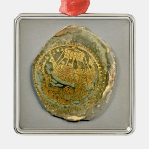 Medallion depicting Jonah and the whale, Roman, 4t Metal Ornament