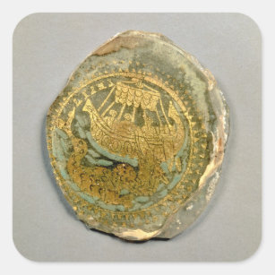 Medallion depicting Jonah and the whale, Roman, 4t Square Sticker