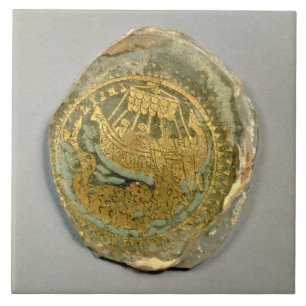 Medallion depicting Jonah and the whale, Roman, 4t Tile