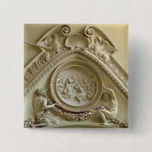 Medallion depicting the Baptism of Constantine 2 Inch Square Button