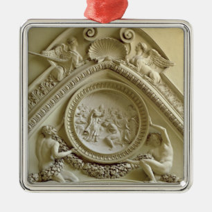 Medallion depicting the Baptism of Constantine Metal Ornament