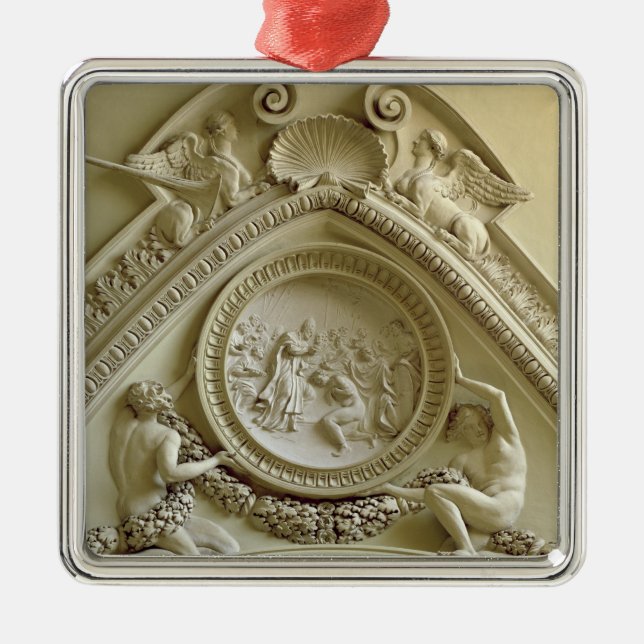 Medallion depicting the Baptism of Constantine Metal Ornament (Front)