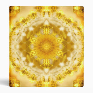 Medallion Pattern in Mustard Yellow Batik Pattern Binder