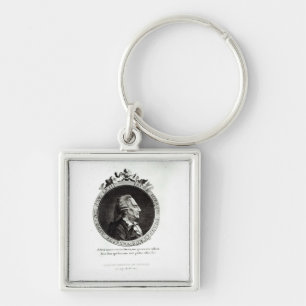 Medallion Portrait of Giacomo Casanova, age 63 Keychain