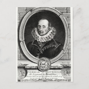 Medallion portrait of Pierre de Bourdeille Postcard