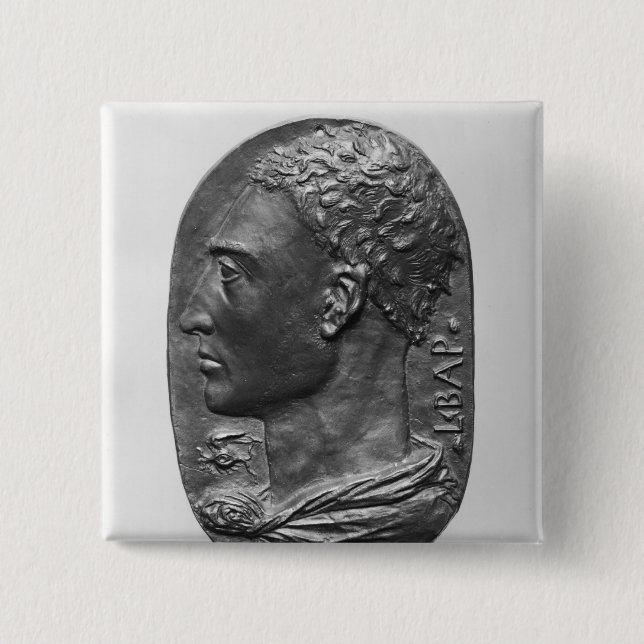 Medallion Self Portrait 2 Inch Square Button (Front)