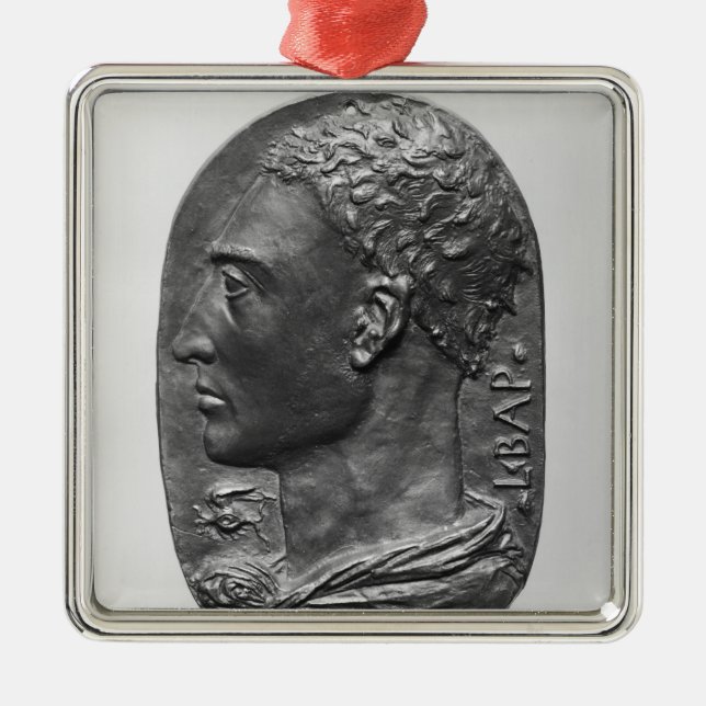 Medallion Self Portrait Metal Ornament (Front)
