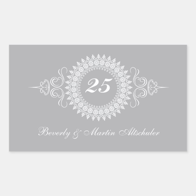 Medallion Silver Anniversary Sticker (Front)