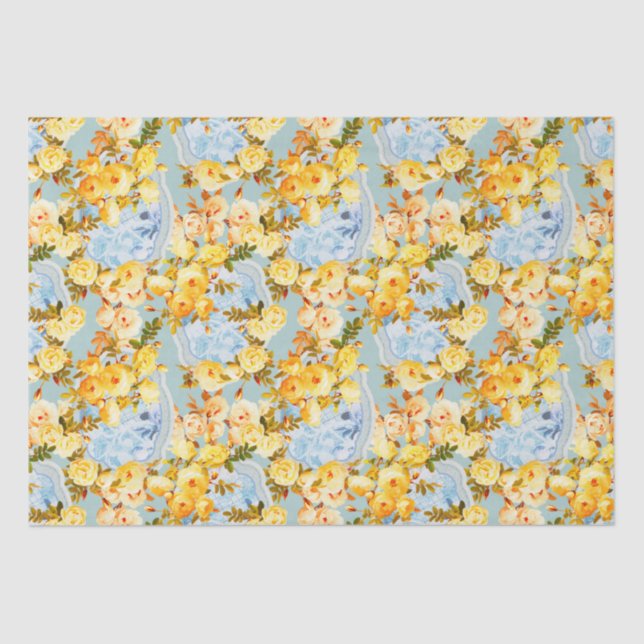 Medallions and Roses Tissue Paper (Front)