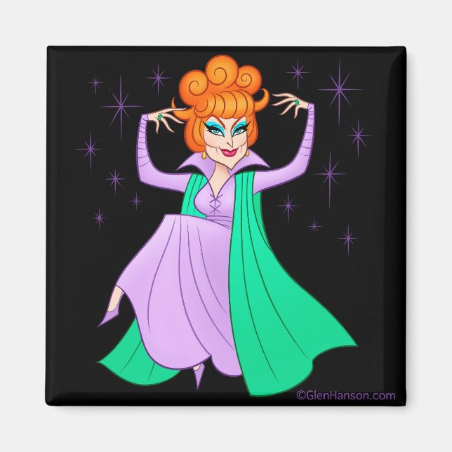 “Meddlesome Mother” Square Magnet by Glen Hanson (Front)