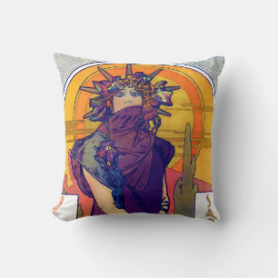 Medea (Medee), Alphonse Mucha Throw Pillow