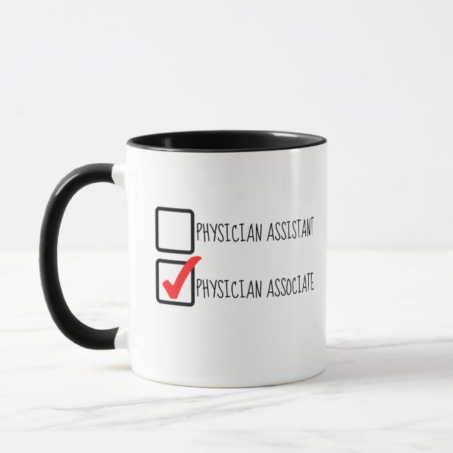 Médecin Assistant associé CheckBox Mug (Gauche)
