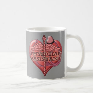 Médecin Assistant Caduceus Coeur Mug
