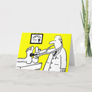 Médecin avec stéthoscope. Carte pour un médecin.