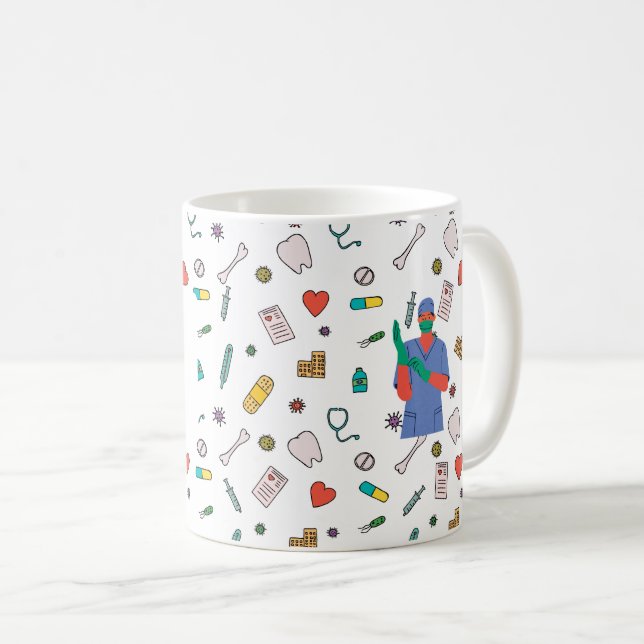 Médecin Chargement Médicale Étudiant Mug Cadeau (Devant droit)