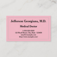 Médecin de base carte de visite