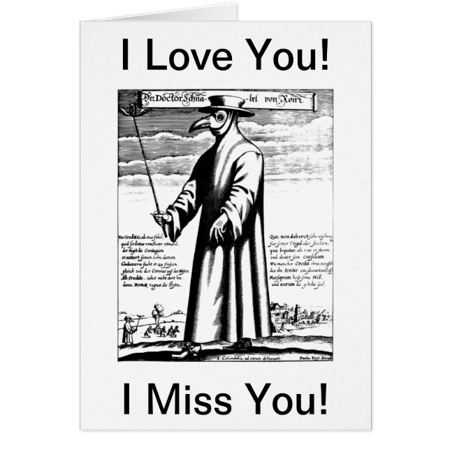 Médecin de la peste Masque je vous manque (Devant)